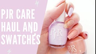 PJR care nail polish haul and swatches