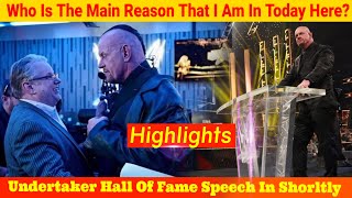 Undertaker hall of fame speech highlights | undertaker hall of fame speech in 2022 | wrestle Tv