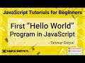 4 - First Hello World Program in JavaScript | VS Code Editor Setup | JS Tutorials for Beginners