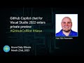 GitHub Copilot chat for Visual Studio 2022 enters... - Azure Daily Minute Podcast - 23-MAR-2023