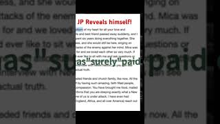 JP’s letter with embedded confession #just iceformica t