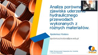 Analiza porównawcza zjawiska uderzenia hydraulicznego w przewodach wykonanych z różnych materiałów