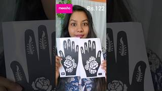 Best Affordable Mehandi sticker from Meesho 😱😍 #diy #shorts Henna Mehandi