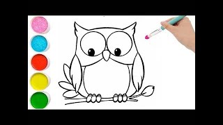 bolalar uchun boyqush rasmini chizish draw picture of owl for kids нарисовать сову для детей
