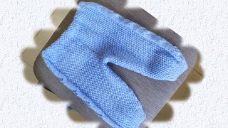 Cómo hacer PANTALÓN PARA BEBÉ DE 1 a 3 meses - DOS AGUJAS O PALITOS