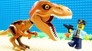 Baby Dino vs Police Lego
