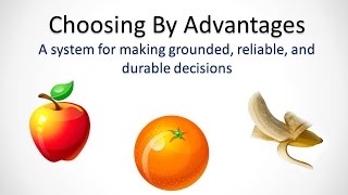 An Introduction to Choosing by Advantages (CBA)