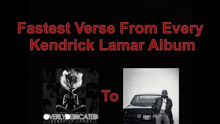 Fastest Verse From Every Kendrick Lamar Album