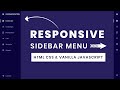 Responsive Sidebar Menu Using HTML CSS And JAVASCRIPT | Dashboard Sidebar Menu | Code4education