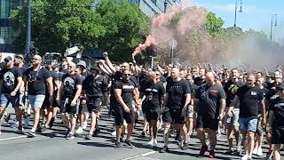 Fradi tábor megérkezik a Magyar - Portugál gyülekező pontra | FTC fans arrive at HUN-POR