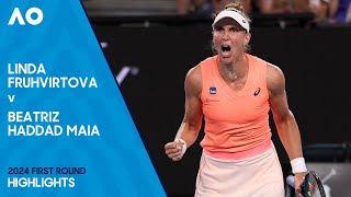 Linda Fruhvirtova v Beatriz Haddad Maia Highlights | Australian Open 2024 First Round