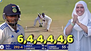 Sarfaraz Khan Batting Highlights Fastest Fifty in Test 62* runs 22 ball | INDvENG 3rd Test Day 1