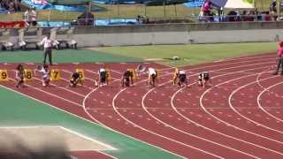 第37回東海中学校総合体育大会陸上大会　女子2年100ｍ決勝