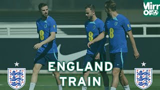Harry Kane, Jude Bellingham, Jordan Henderson and James Maddison all train for England