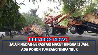 Jalur Medan-Berastagi Macet hingga 12 Jam, Ada Pohon Tumbang Timpa Truk | BREAKING NEWS