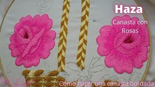 89 - Haza de canasta - Canasta con Rosas | Say Artes