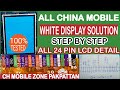 China mobile white display solution / 24 pin white display solution / qmobile white display solution