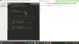 Web Design Basic 40 (JavaScript Tutorial | For Loop, While Loop, Break and Continue)