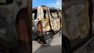 കോഴിക്കോട് ബീച്ചിൽ ഇന്നലെ (7 June 2024) കത്തിയ കാർ | Kozhikode beach car fire |