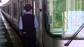 【車内放送】関空･紀州路快速（223.225系　関空チャイム　女性車掌　肉声放送　福島－京橋）