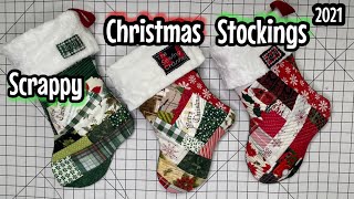 How To Make A Quilted Christmas Stocking ~ Scrappy Style