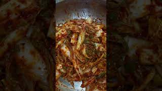 Fresh kimchi and Bulgogi for lunch