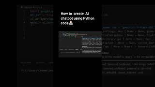 How to Create an AI Chatbot Using #Python Code #coding #programming #pythonprogramming #chatbot #ai