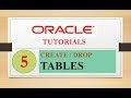 Oracle Tutorials : 5 - CREATE / DROP TABLE