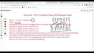 Leetcode 2182 Construct String With Repeat Limit - Interesting String Question Explained