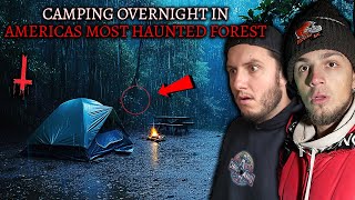 THE SCARIEST NIGHT OF OUR LIVES | CAMPING OVERNIGHT IN MOST HAUNTED FOREST (DEMO