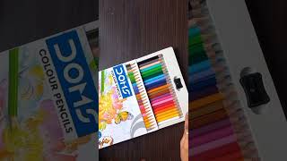 Unboxing DOMS 24 shades coloured Pencils | Art tool under Rs.100 #shorts #art #unboxing #viral #new