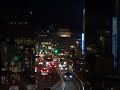 夜の茅ヶ崎駅北口🌃を行く神奈中バスを茅ヶ崎市役所前の歩道橋から遠景で撮影してみた🔭