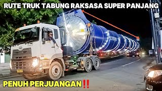 PENUH PERJUANGAN‼️DIRAGUKAN BISA LEWAT, Rute Truk Tabung Raksasa Super Panjang Lewati Ringroad Jogja