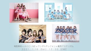 1/16（土）12:00～  桃色革命/メイビーME/サンダルテレフォン/藍色アステリズム ４マンLIVE