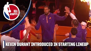 Kevin Durant introduced in Phoenix Suns home debut ☀️ | NBA on ESPN