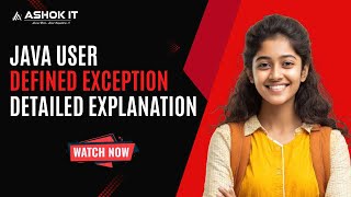 How to Create User Defined Exception in Java | Interview Question | Ashok IT #java #coding