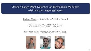 Online Change Point Detection on Riemannian Manifolds  with Karcher mean estimates (EUSIPCO 2023)