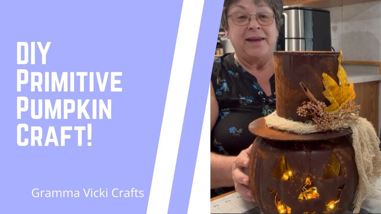 Primitive Pumpkin Craft Idea Diy Halloween Craft Youtube