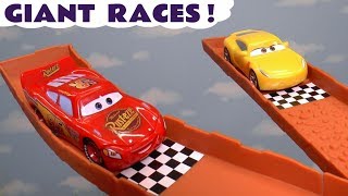 Lightning McQueen Racing And Stories With The Funlings