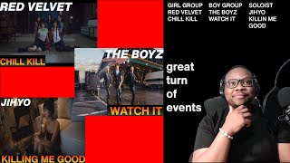 RED VELVET - CHILL KILL MV | THE BOYZ - WATCH IT MV | JIHYO - KILLIN ME GOOD M/V | REACTION