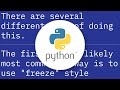 Create a single executable from a Python project