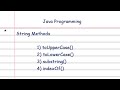 Java String Methods | Java String Tutorial with Examples