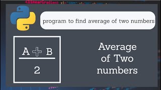 Python program to find average of any two numbers | python programming | #python | #python_program