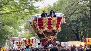 令和5年 2023年 額田太鼓台 枚岡神社 秋郷祭宵宮祭 宮入り