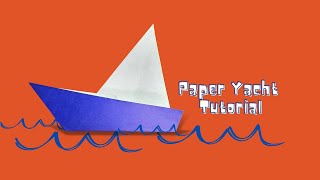 Easy Paper Boat / Sailboat Tutorial- Easy Origami Boat for Beginners- Easy Paper Craft for Kids