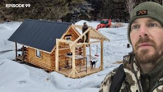 Cabin Addition: Bathroom Roof |EP99| Log Cabin Build on Off-Grid Homestead