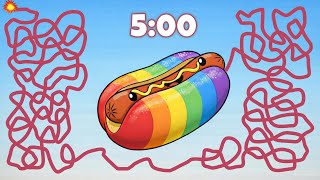 5 Minute Timer Bomb | Rainbow Hotdog EXPLOSION! ๐ญ๐๐ฅ