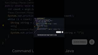 Take Command Line Args in Java Easily #java #javaprogramming #javatutorial #shorts #trending #coding
