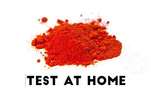 HOW TO TEST CHILLI POWDER FOR ADULTERATION FOR ARTIFICIAL COLOURS AT HOME