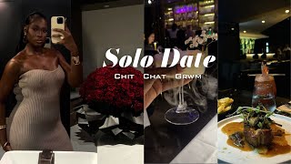 SOLO DATE VLOG | Chit Chat GRWM + Date Yourself + Envisioning  Dinner | Outfit + more